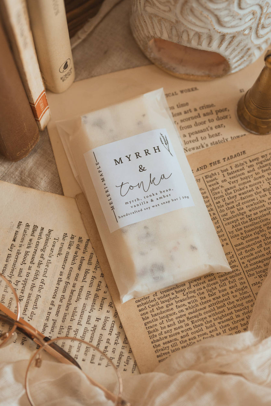 Tonka & Myrrh Scented Snap Bar Wax Melt