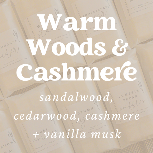 Warm Woods & Cashmere Scented Snap Bar Wax Melt