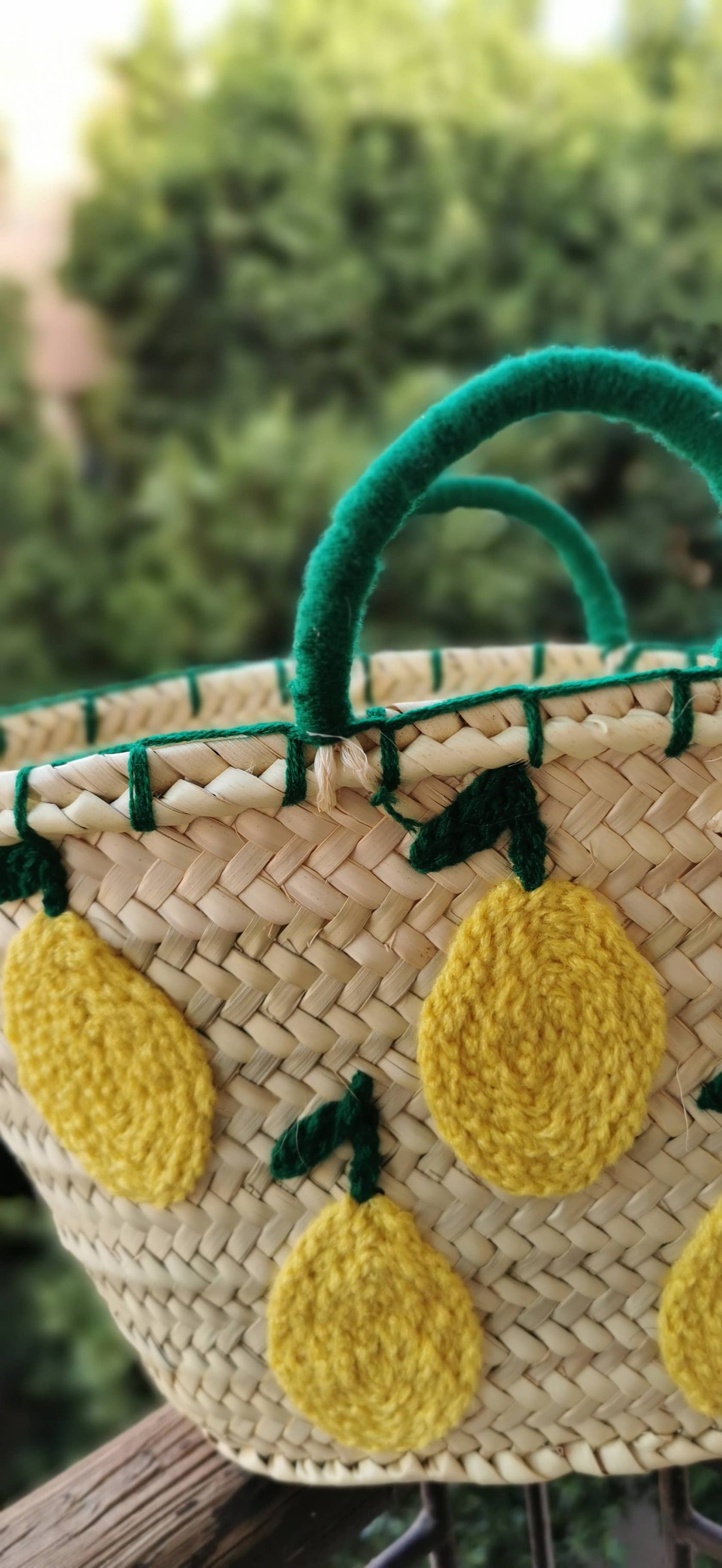 Handmade, French Basket, Natural Palm Leaf, Beach Tote