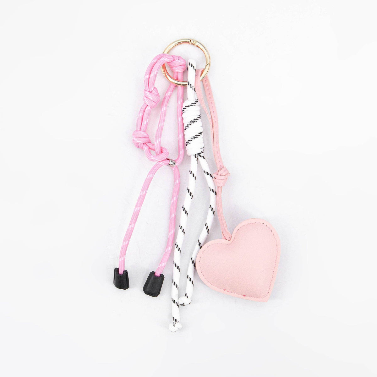 Love Heart Clip On Bag Charm in Pink: One-size