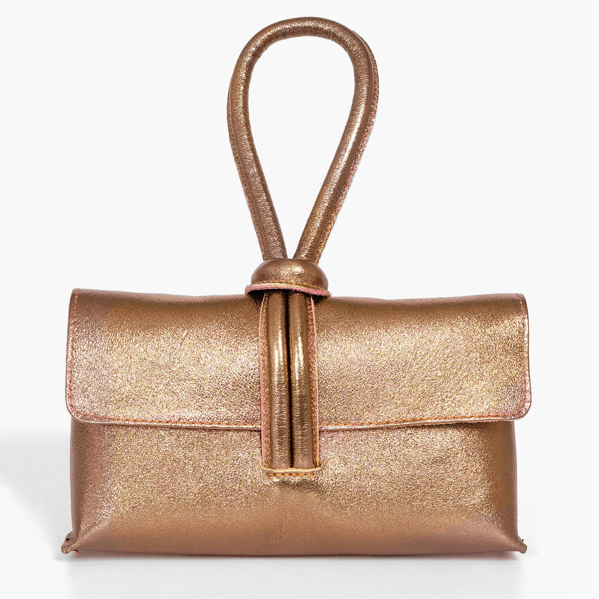 Valentina Love heart Italian Leather Keyring in Chocolate: One Size