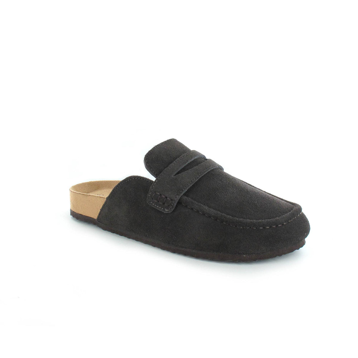 Harley- Cow leather Muled clog loafer: Brown