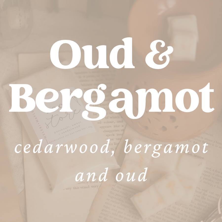 Oud & Bergamot Scented Snap Bar Wax Melt