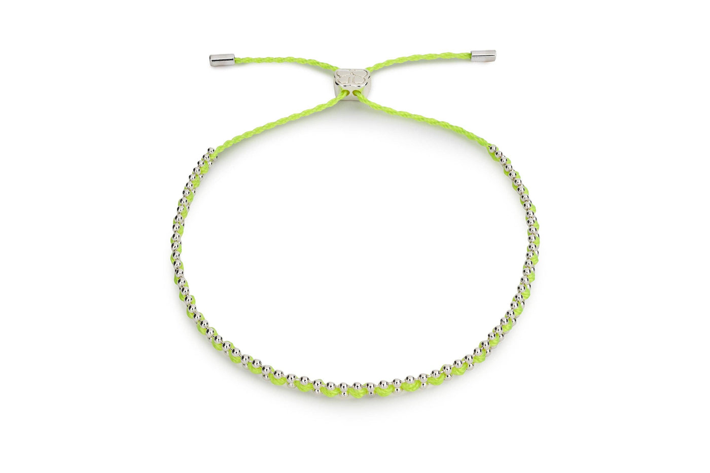 Braid Neon Yellow & Silver Bracelet