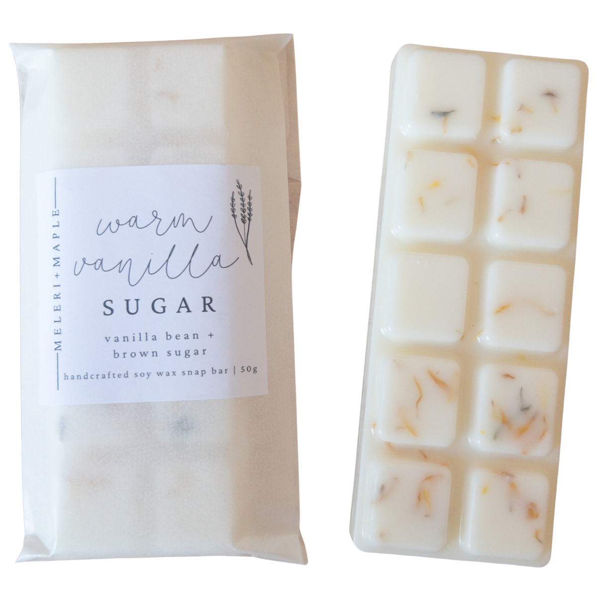 Warm Vanilla Sugar Scented Snap Bar Wax Melt