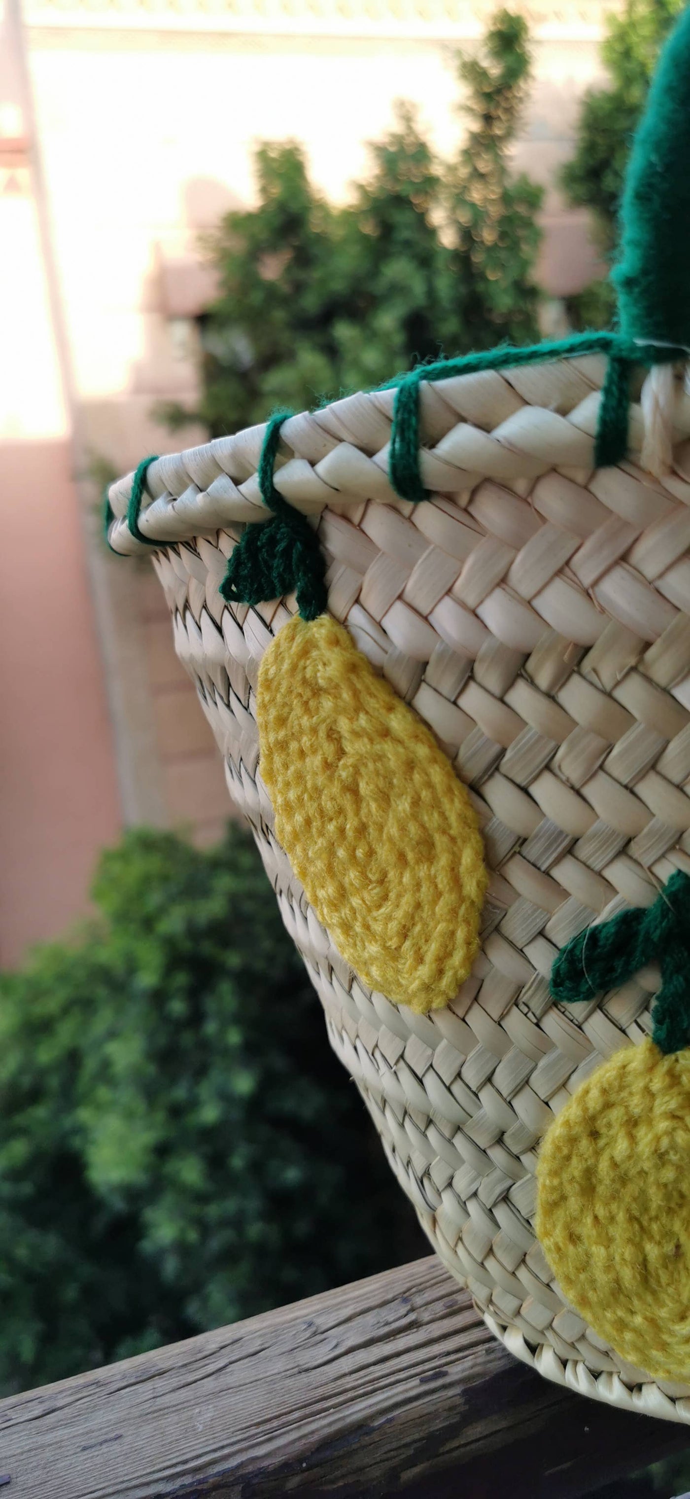 Handmade, French Basket, Natural Palm Leaf, Beach Tote