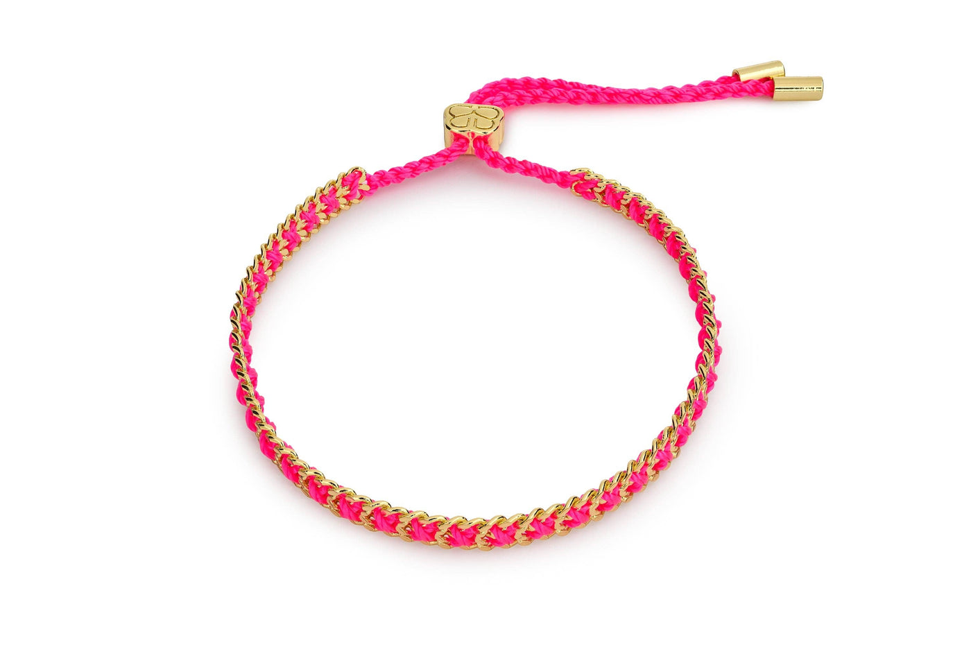 Lilia Hot Pink & Gold Woven Bracelet