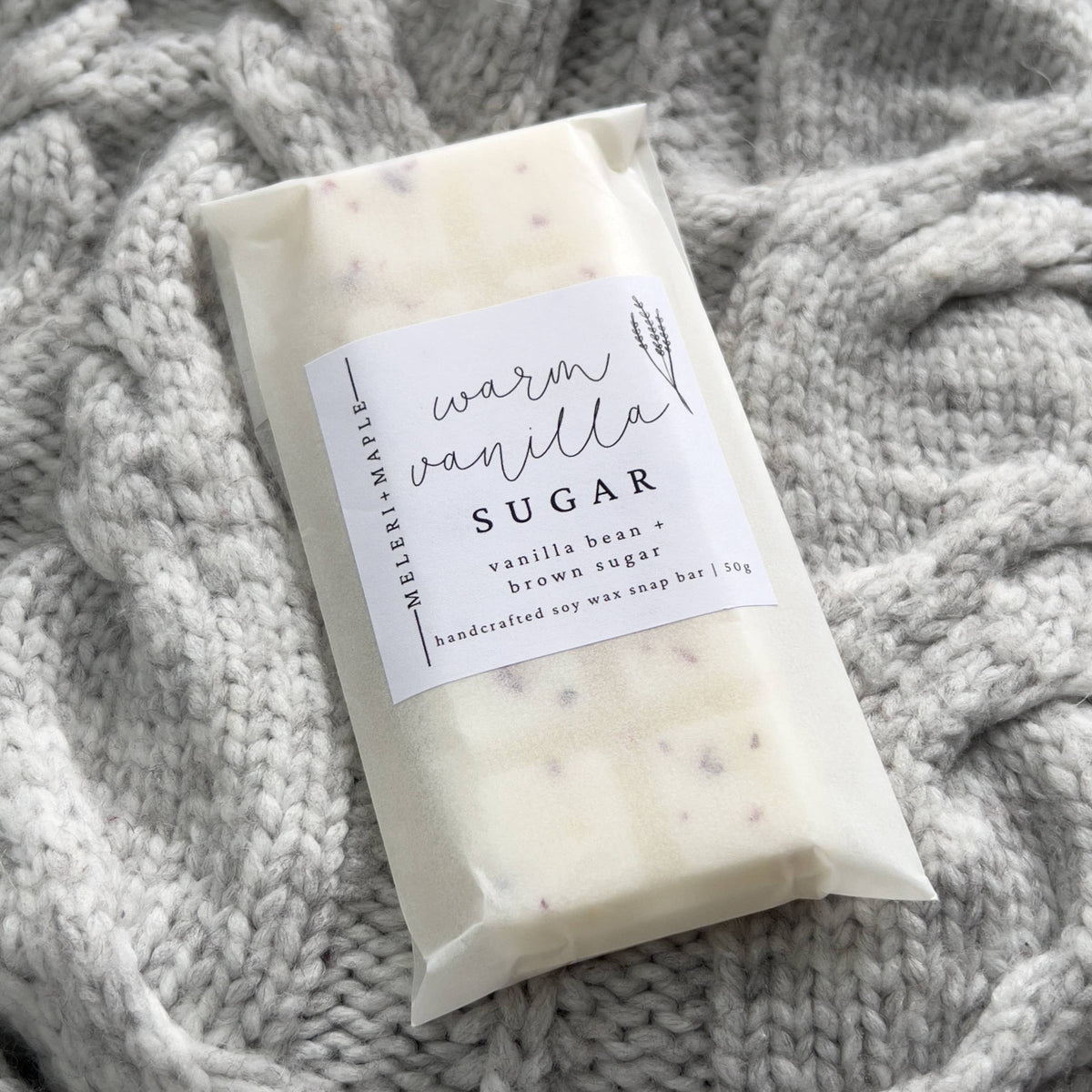 Warm Vanilla Sugar Scented Snap Bar Wax Melt
