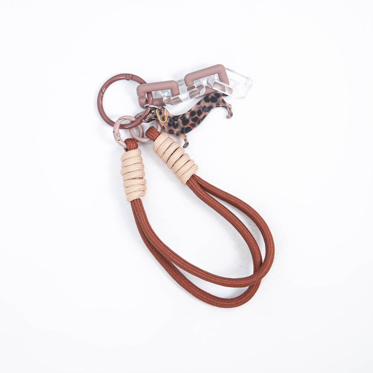 Spotted Sausage Dog Clip On Bag Charm: One-size