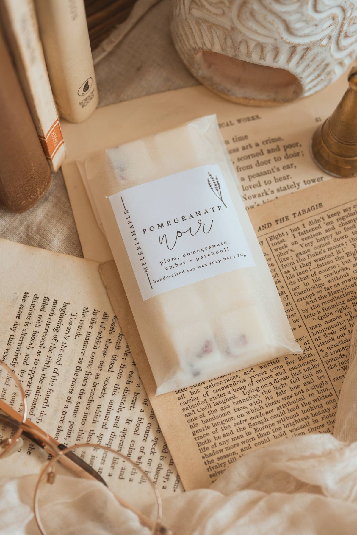 Pomegranate Noir Scented Snap Bar Wax Melt