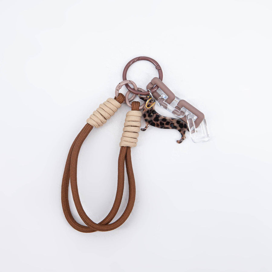 Spotted Sausage Dog Clip On Bag Charm: One-size