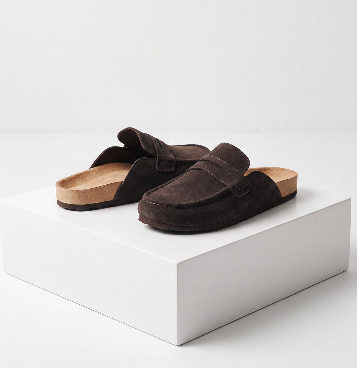 Harley- Cow leather Muled clog loafer: Brown