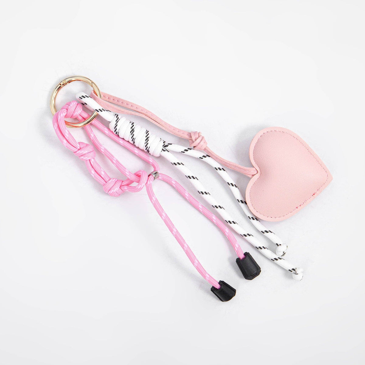 Love Heart Clip On Bag Charm in Pink: One-size